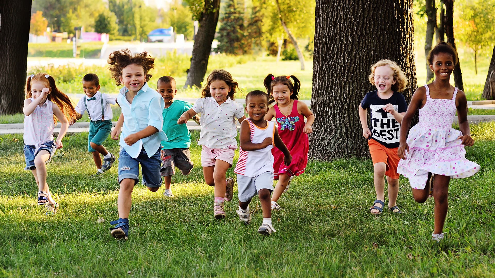 Young school students running during school fun run fundraiser