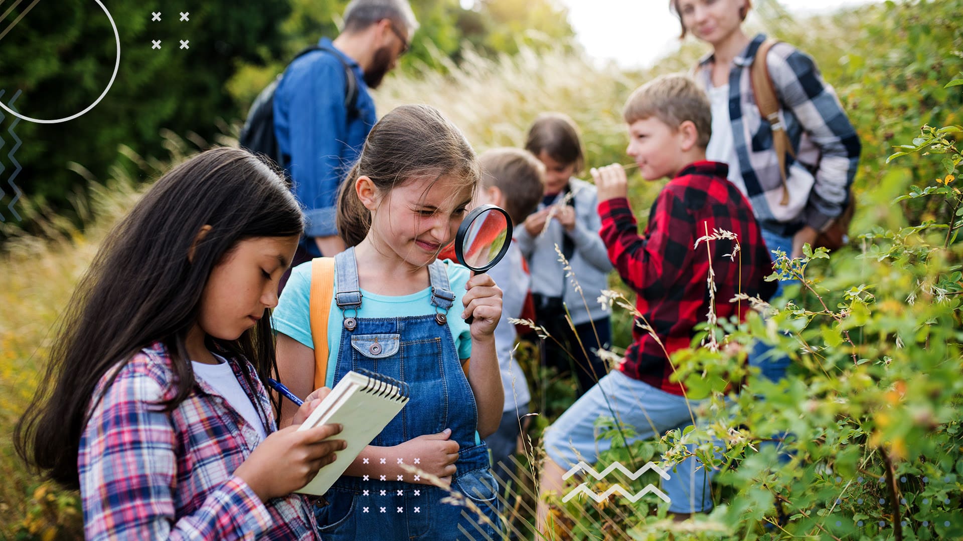 Children interacting during a school fundraising trip