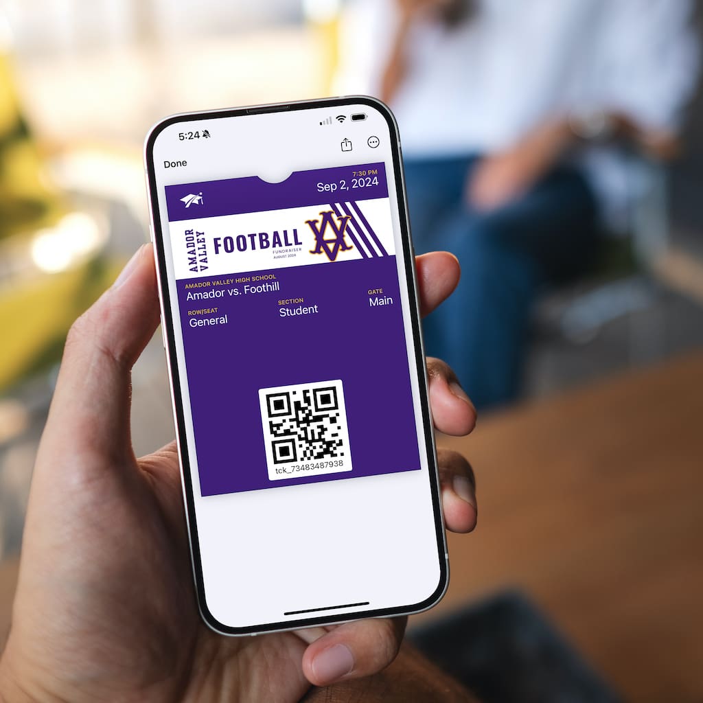 a phone with an apple wallet ticket