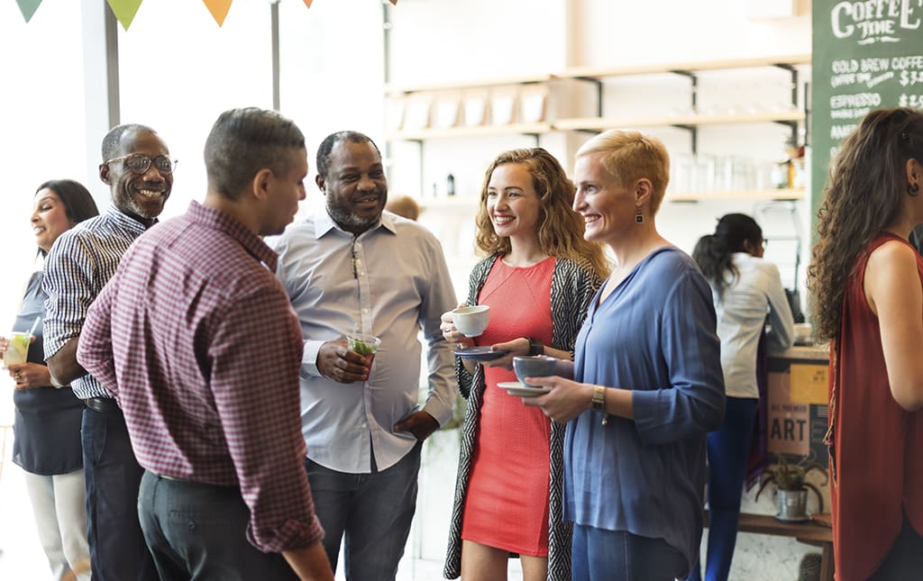 Alumni meet up at a special group event.