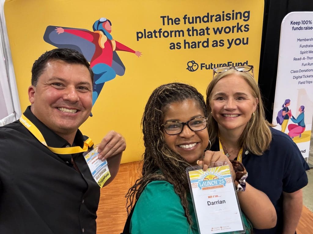 FutureFund founder Darian Shimy and Amy Katz with PTA volunteer